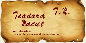 Teodora Macut vizit kartica
